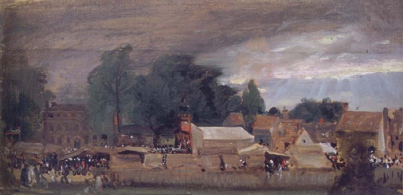 John Constable The Village fair,East Bergholt 1811 Spain oil painting art